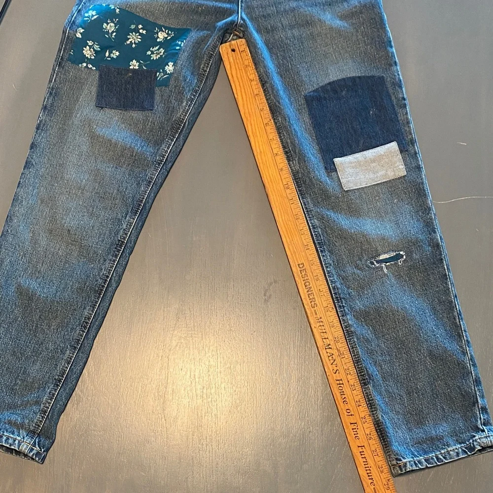 Ralph Lauren Women’s Patchwork Boyfriend Fit Blue Jeans - Picture 10 of 11